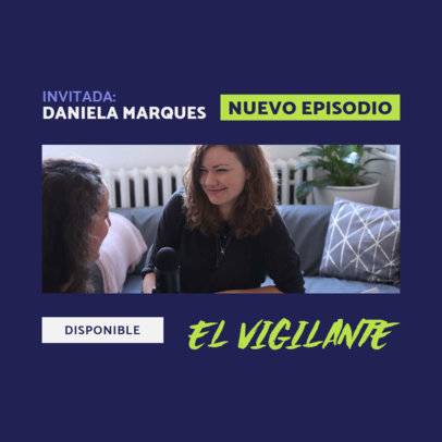 Instagram Post Design Creator for Podcasters Featuring Pictures and a True Crime Theme