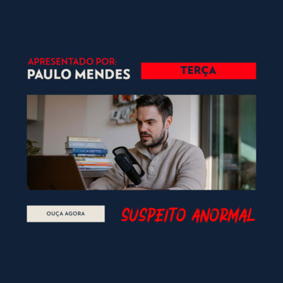 Instagram Post Design Creator for a Brazilian True Crime Podcast