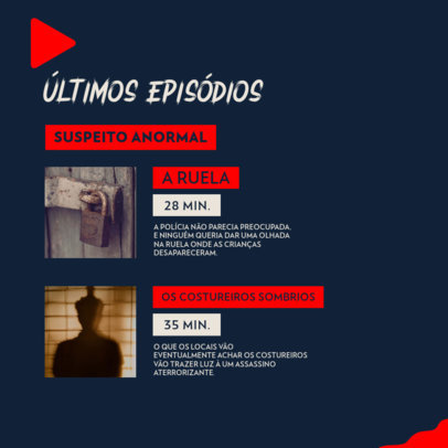 True Crime-Themed Instagram Post Design Maker Featuring Pictures and Text in Portuguese