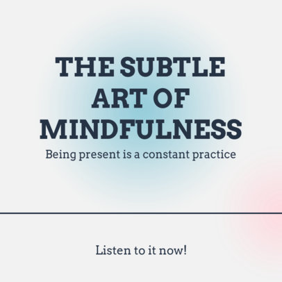 Instagram Post Maker for a Podcast Promo with a Gradient Background