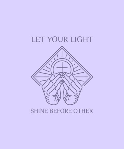 Christian T-Shirt Design Maker Featuring a Religious Quote