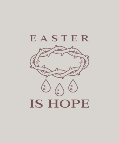 T-Shirt Design Maker with a Christian-Easter Theme Featuring a Crown of Thorns Graphic