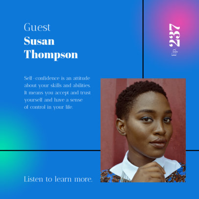 Instagram Post Creator Featuring a Self-Help Podcast Summary