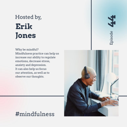 Instagram Post Maker for a Mindfulness-Themed Podcast Episode