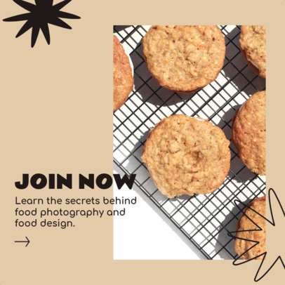 Instagram Post Design Generator for a Food Photography Course