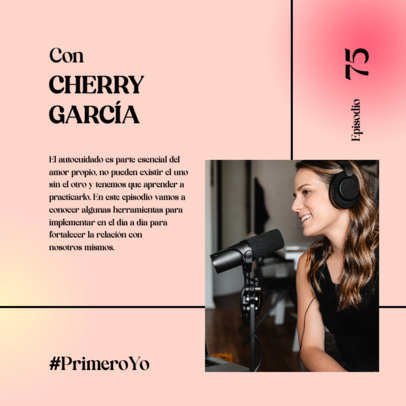 Instagram Post Creator for a Spanish Synopsis of a Wellness Podcast