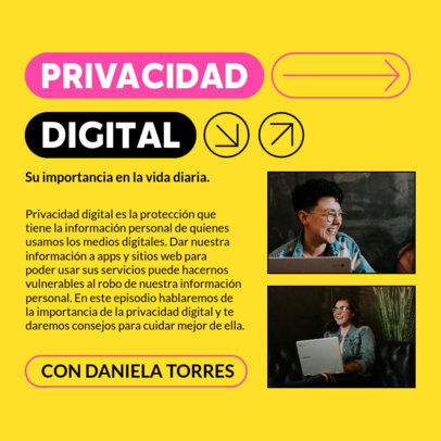 Instagram Post Design Maker for a Carousel About a Podcast in Spanish