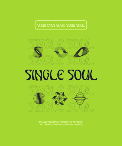 T-Shirt Design Creator With Abstract Icons and Bold Text