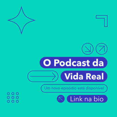 Instagram Post Design Template for a Brazilian Podcast About Politics With a Carousel Layout