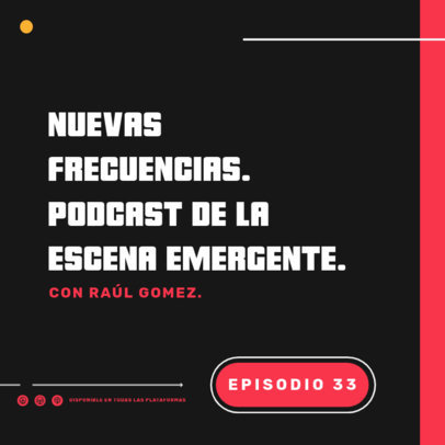 Instagram Post Template for a Music-Themed Podcast Featuring Minimal Graphics