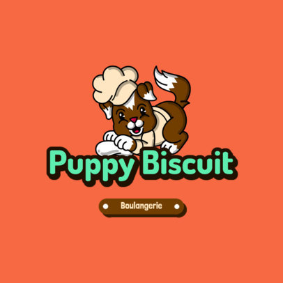 Restaurant Logo Template Featuring a Cute Dog With a Chef Hat