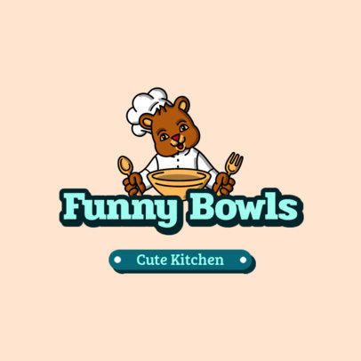 Logo Generator for a Restaurant Featuring a Chef Bear