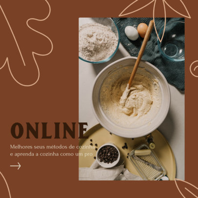 Food-Themed Instagram Post Design Template Featuring a Modern Style and a Carousel Layout