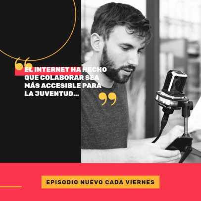 Instagram Post Generator for a Podcast Featuring a Quote and a Carousel Layout