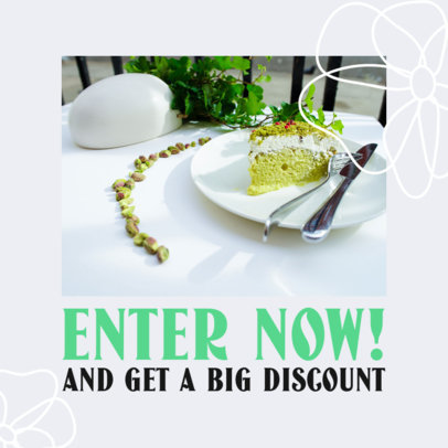 Instagram Post Design Creator Featuring a Discount for a Food Design Course