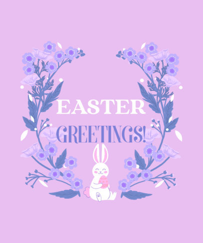 T-Shirt Design Maker for Easter Season Featuring a Cute Bunny