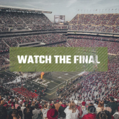 Football-Themed Instagram Post Video Maker for a Big Game Event at a Bar