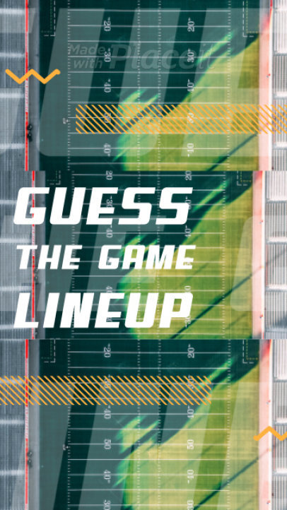 Football-Themed Instagram Story Video Template with Modern Transitions for the Big Game