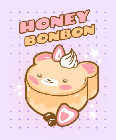 T-Shirt Design Maker Featuring Kawaii Food Graphics 