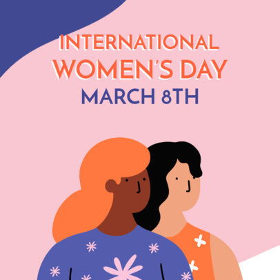 Instagram Post Design Generator With Illustrations for International Women's Day