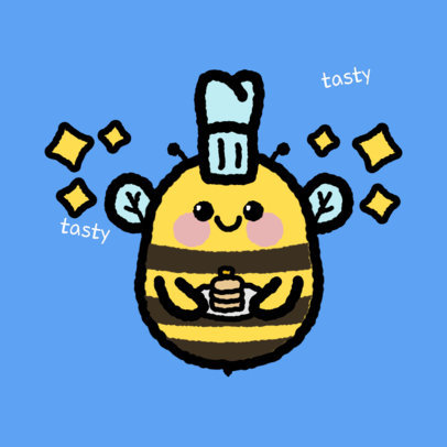 Avatar Logo Creator Featuring an Adorable Bee With a Chef Hat