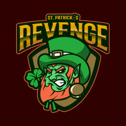 Sports Logo Maker Featuring St Patrick's Day-Themed Leprechaun Graphics