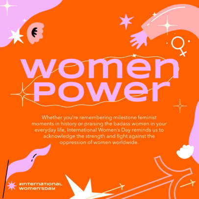 Instagram Post Maker Featuring Sorority Quotes for a Women's Day Carousel