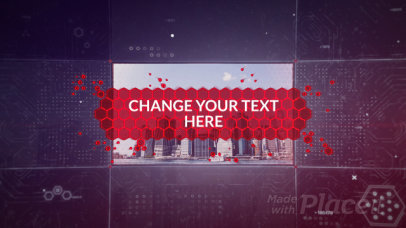 Slideshow Video Template Featuring an Animated Hexagon Grid 3374-el1