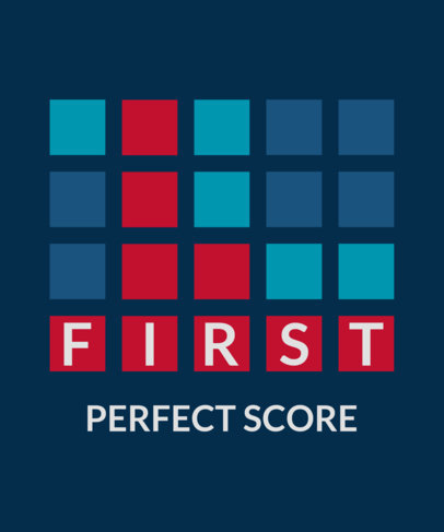 Quote T-Shirt Design Template Inspired by Wordle Game 4428