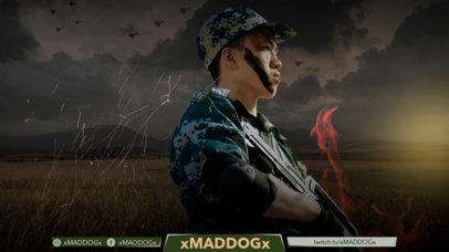 Twitch Overlay Design Template Inspired by Call of Duty Games