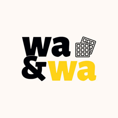 Logo Maker for a Homemade Desserts Shop Featuring a Waffle Clipart 