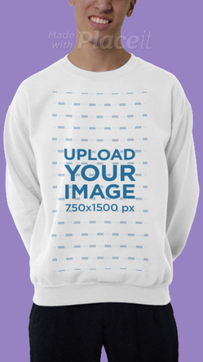 Sweatshirt Video Featuring a Man Making Funny Faces