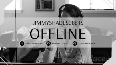 Twitch Offline Screen Video Maker With a Modern Minimal Frame