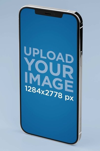 Mockup of an iPhone Placed on a Customizable Background