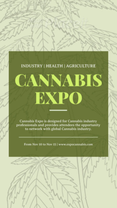 Instagram Story Video Maker to Promote a Cannabis Expo 4827