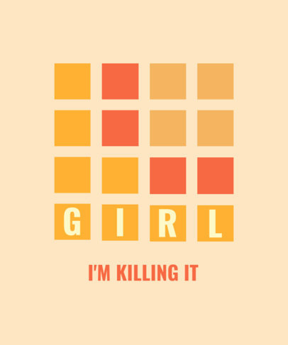 Wordle-Inspired Themed T-Shirt Design Generator with a Sassy Quote 4428c