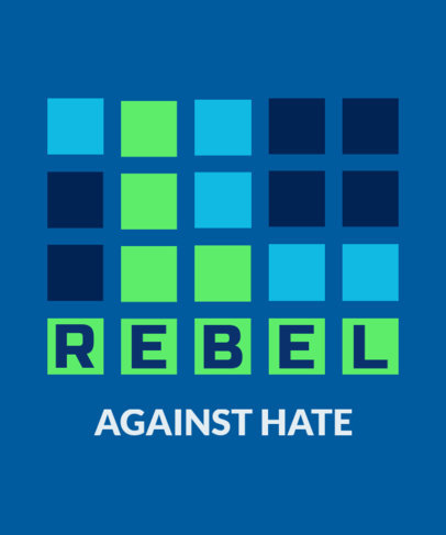 T-Shirt Design Maker with a Strong Quote and a Wordle-Inspired Layout 4428d