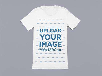 Mockup of a Basic Bella Canvas Tee on a Solid Color Surface m13399