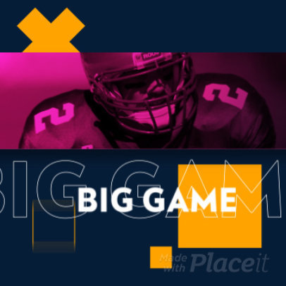 Modern Instagram Post Video Maker for a Football Game Watch Party