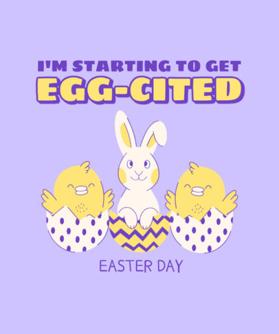 T-Shirt Design Generator Featuring a Bunny Hatching from an Easter Egg 4401g
