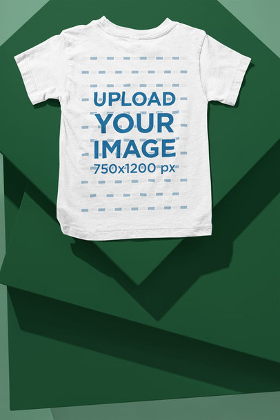 Mockup of a T-Shirt Lying Over Some Squared Platforms m13445