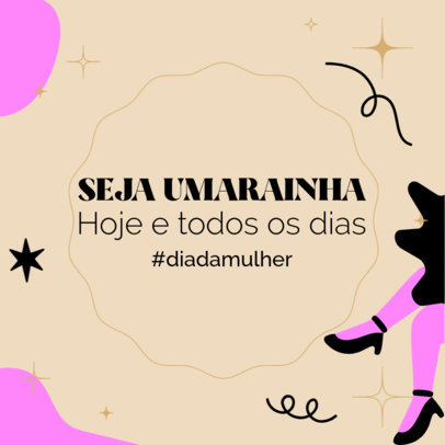 Instagram Post Maker with Female Illustrations for Women's Day