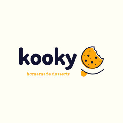 Logo Maker for a Homemade Desserts Shop Featuring a Cookie Graphic