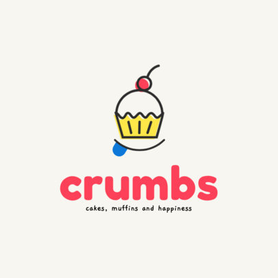Logo Maker for a Small Bakery Featuring a Cupcake Graphic