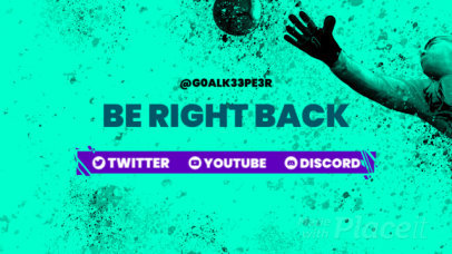 Twitch Screen Video Maker With a BRB Message and Soccer Graphics