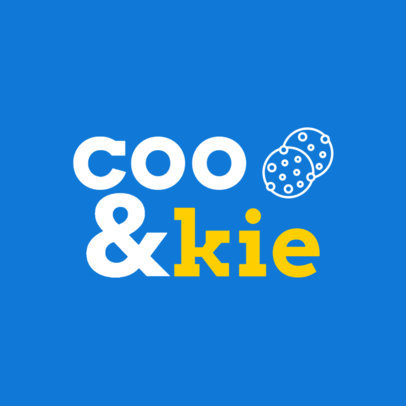 Logo Template for a Bakery Shop Featuring Cookie Icons