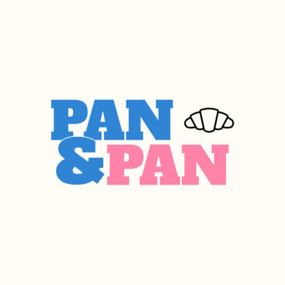 Logo Creator for a Bakery Store Featuring a Croissant Icon 