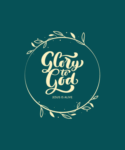 Christian-Quote T-Shirt Design Template for Easter Season