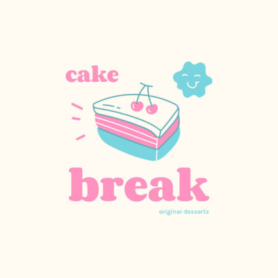 Online Logo Creator for a Bakery Featuring a Cake Illustration