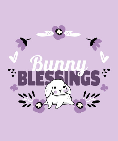 T-Shirt Design Creator With a Kawaii Bunny Illustration and an Easter Theme 4850c-el1